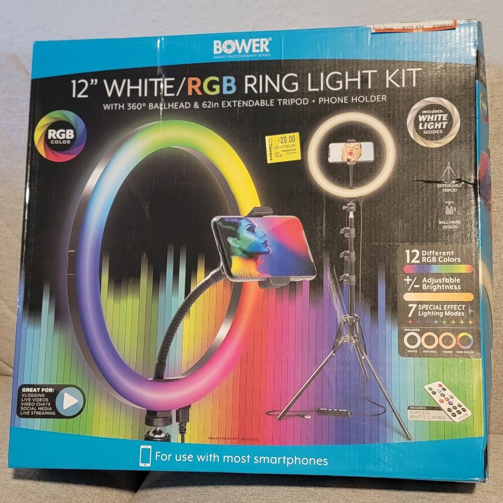 12" White/ RGB Ring Light Kit